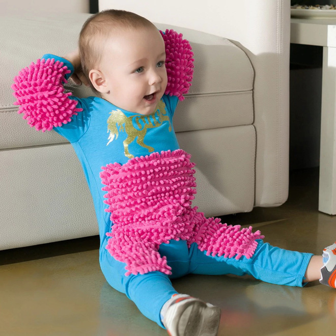 Baby Mop onesie to clean your floors.