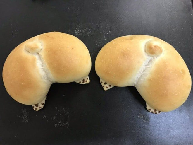 Corgi butt bread.