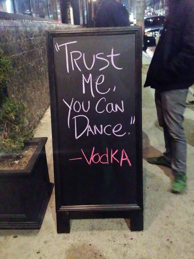 Brilliant bar sign.