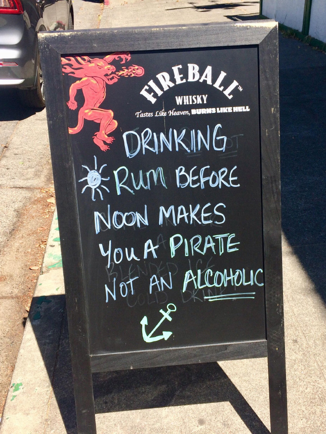 Brilliant bar sign.