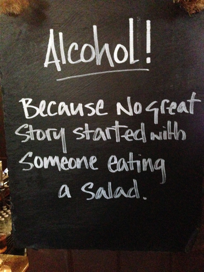 Brilliant bar sign.