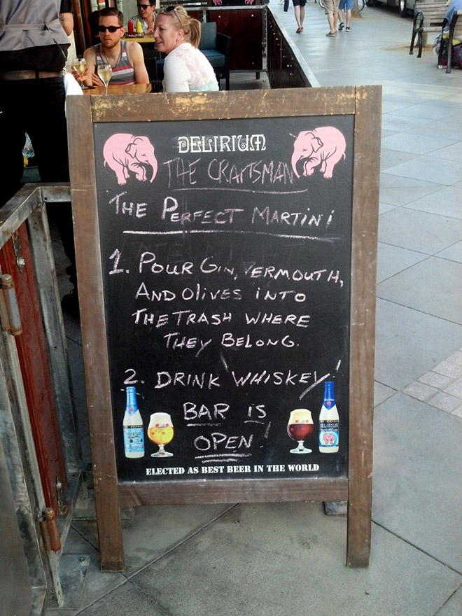 Brilliant bar sign.