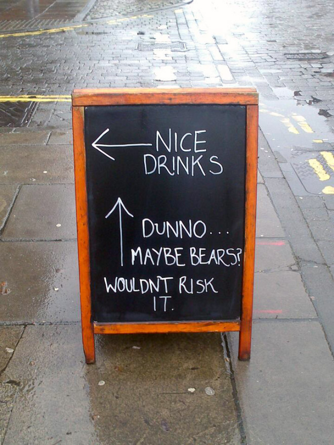 Brilliant bar sign.