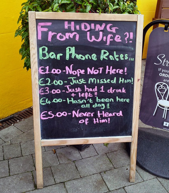 Brilliant bar sign.