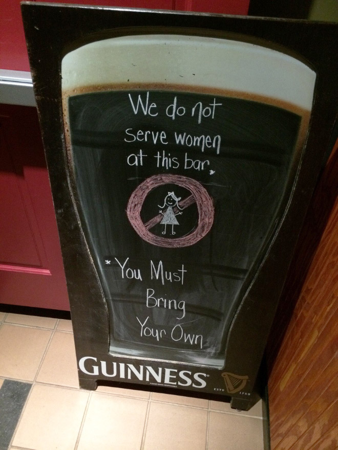 Brilliant bar sign.