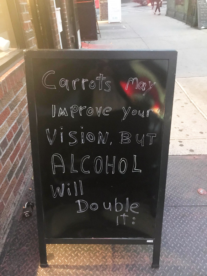 Brilliant bar sign.