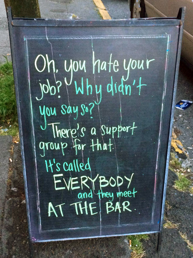 Brilliant bar sign.