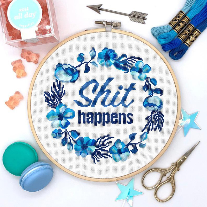 Brilliant rude cross Stitch by Katerina Lukashina.