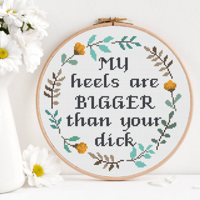 Brilliant rude cross Stitch by Katerina Lukashina.