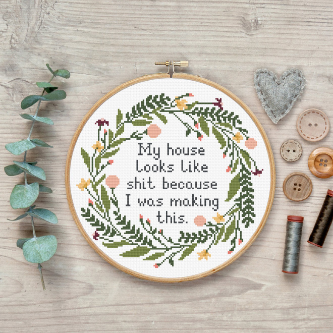 Brilliant rude cross Stitch by Katerina Lukashina.