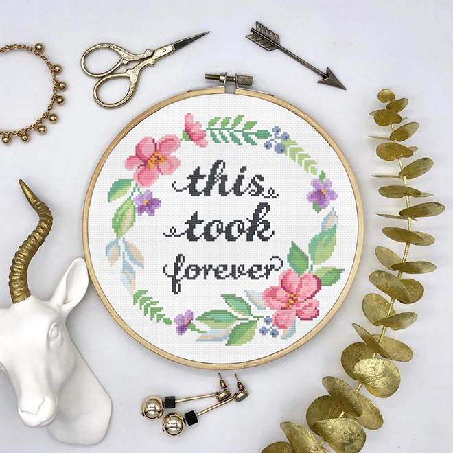 Brilliant rude cross Stitch by Katerina Lukashina.