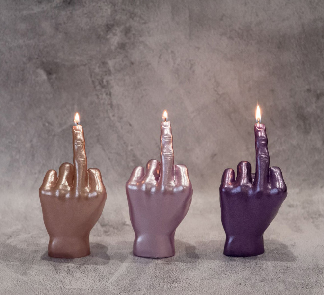 Middle finger candles are the best candles.