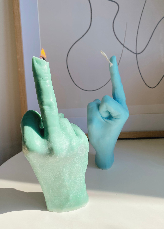 Middle finger candles are the best candles.