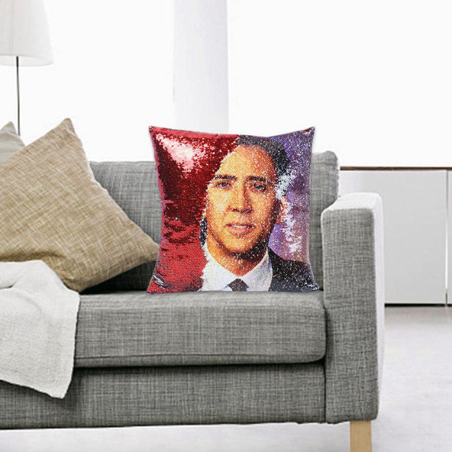 Nicolas Cage pillow.