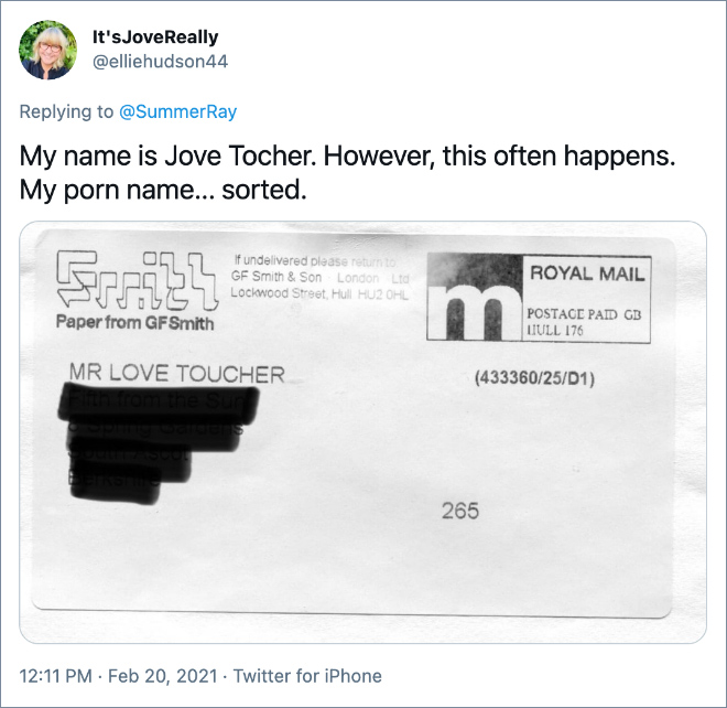 My name is Jove Tocher. However, this often happens.