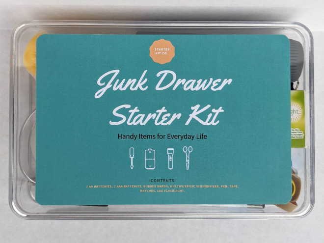 Junk Drawer Starter Kit that you can actually buy on Etsy.