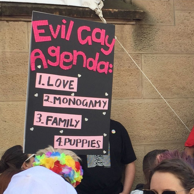 Funny pride sign.