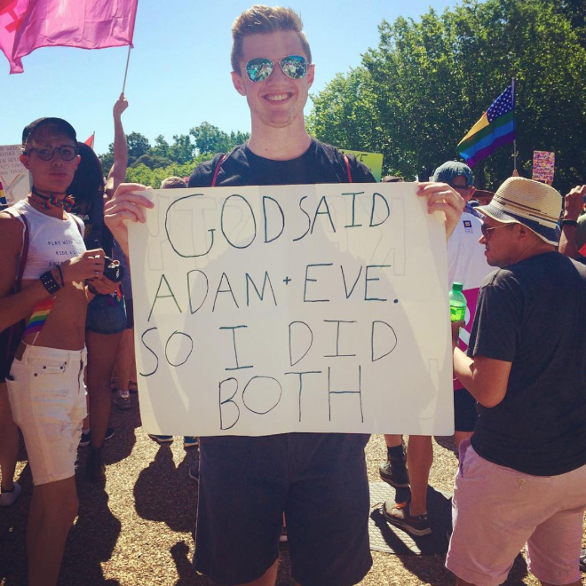 Funny pride sign.