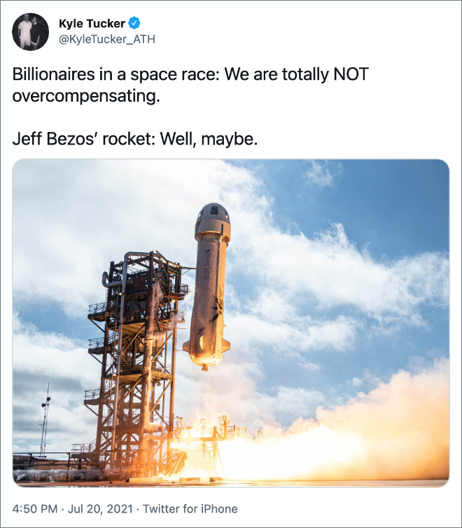 Billionaires in a space race: We are totally NOT overcompensating.