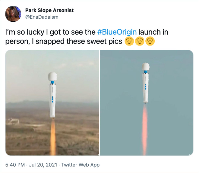 I’m so lucky I got to see the #BlueOrigin launch in person, I snapped these sweet pics