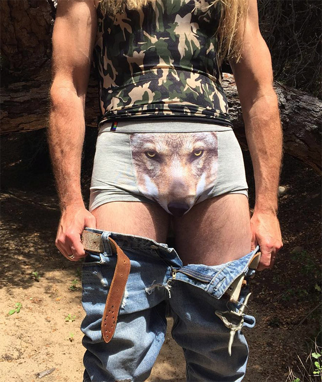 Wolf boxer briefs.