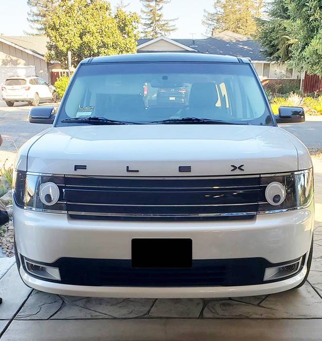 Googly eyes car lights.