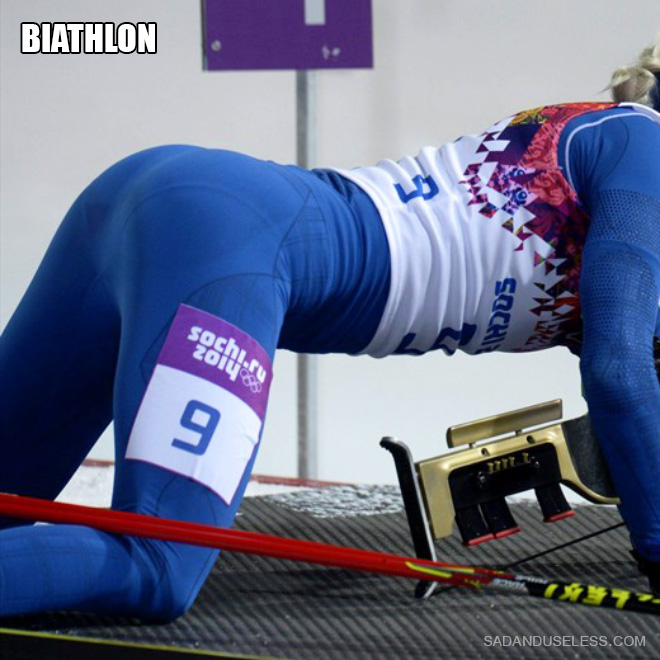 Biathlon butt.