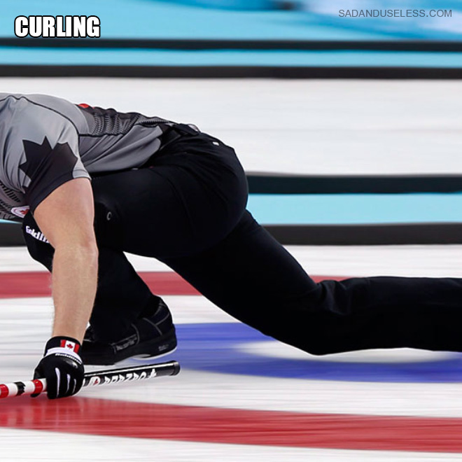 Curling butt.