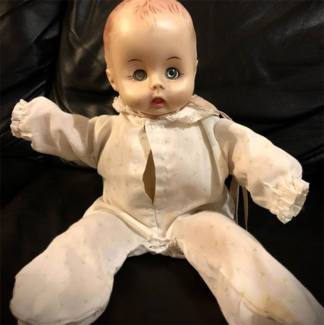 Creepy doll.