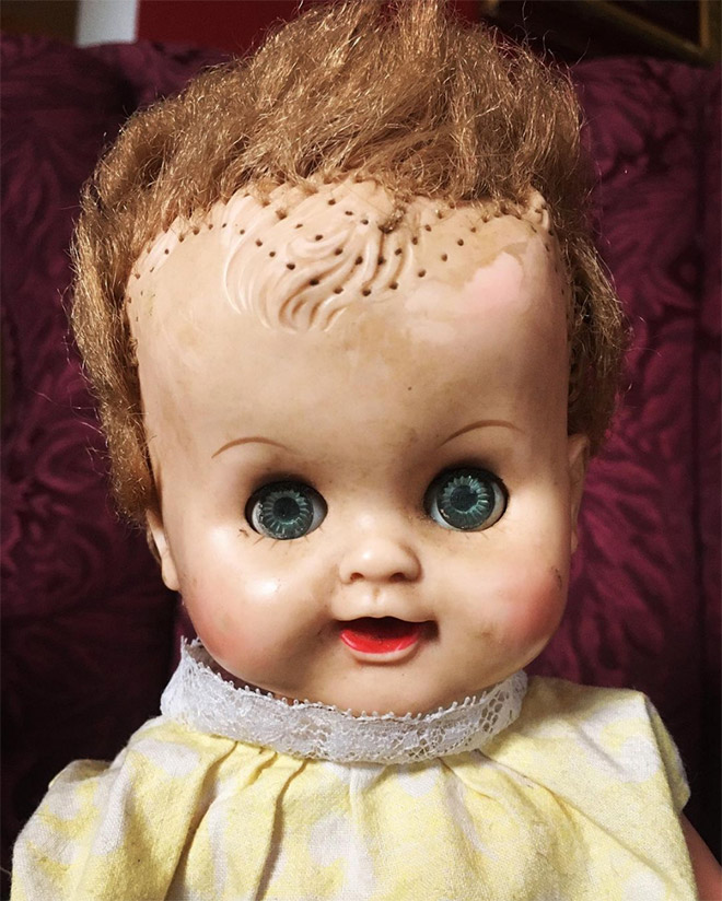 Creepy doll.