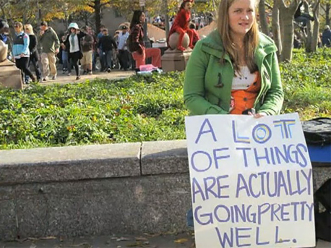 Hilariously polite protest sign.