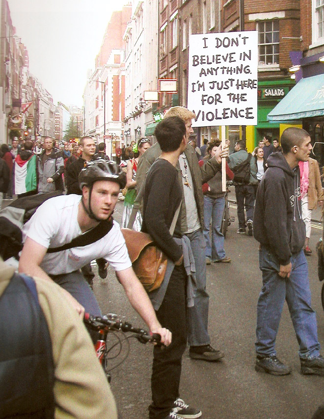 Hilariously polite protest sign.