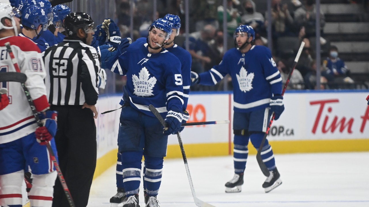 Tavares, Leafs down Canadiens in pre season action as fans return to Scotiabank Arena