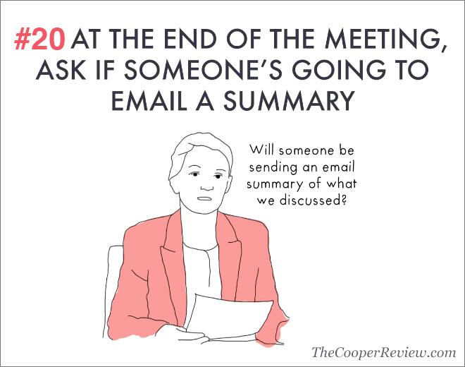 How to appear smart in meetings.