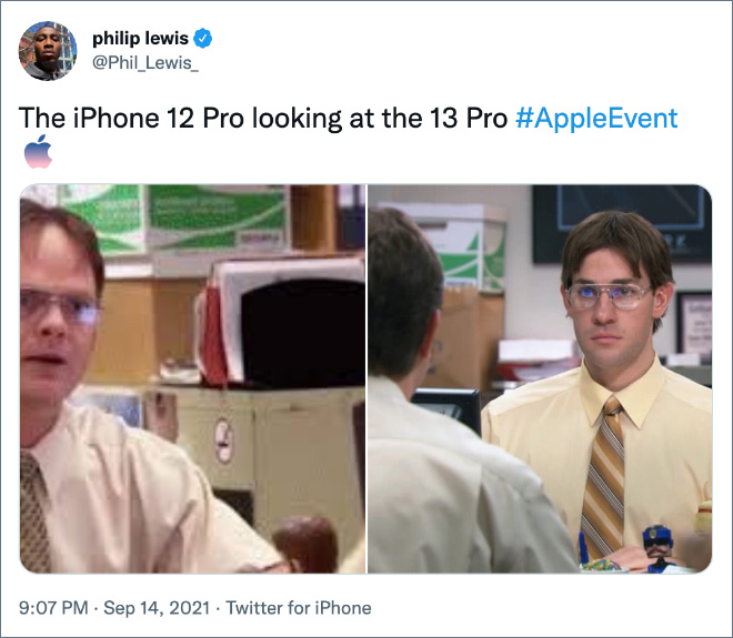 The iPhone 12 Pro looking at the 13 Pro.