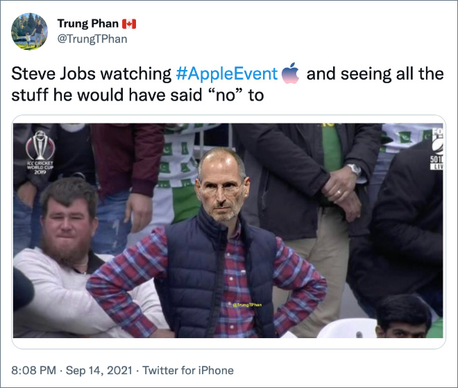 Steve Jobs is not amused.