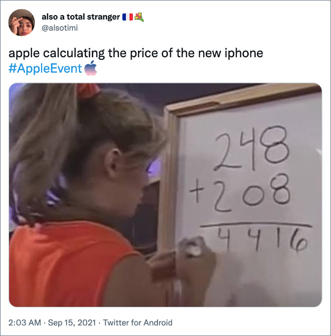 Apple calculating the price of the new iPhone.