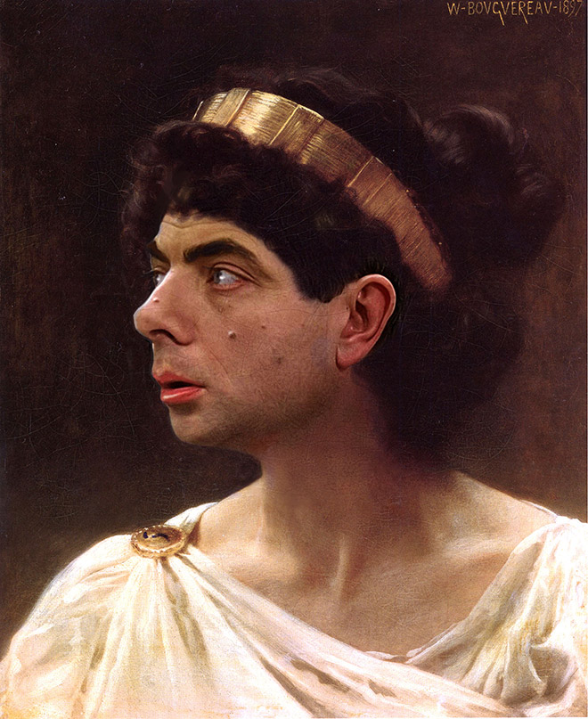 Classic painting improved with Mr. Bean.