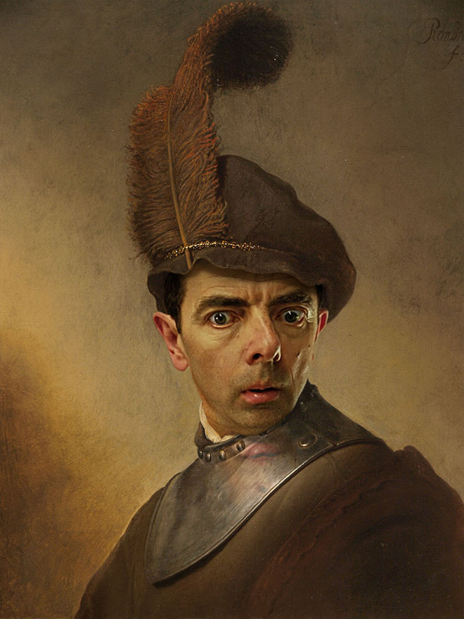 Classic painting improved with Mr. Bean.