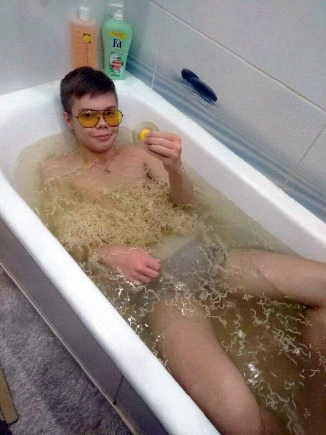 Ramen bath.