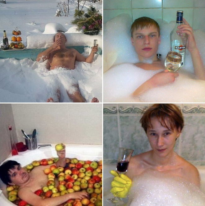 Relaxing Russians.