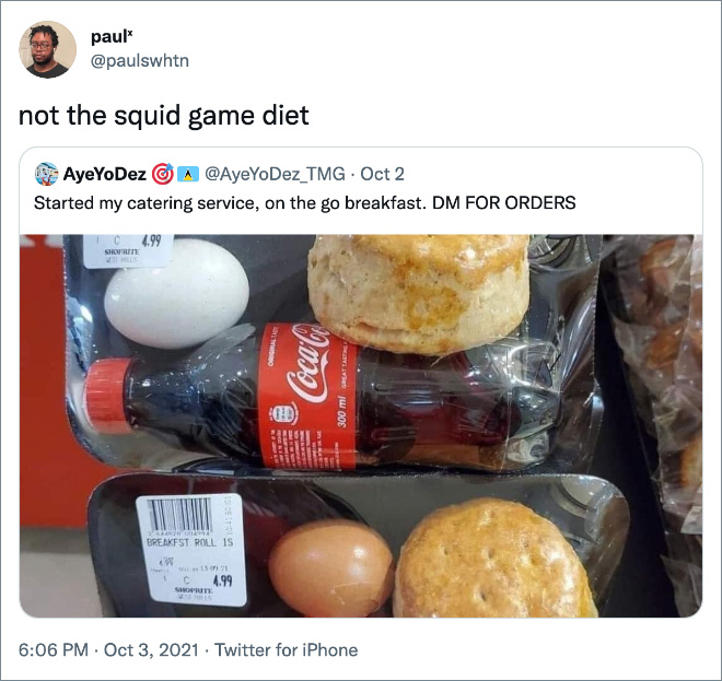 not the squid game diet