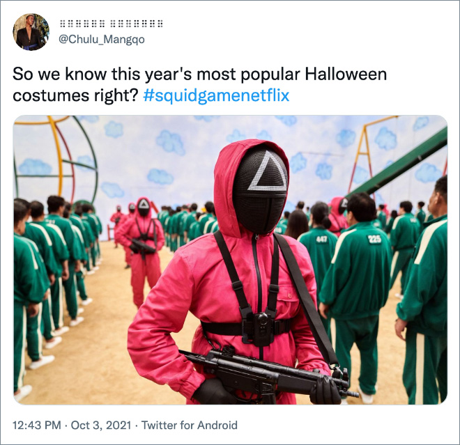 So we know this year's most popular Halloween costumes right?