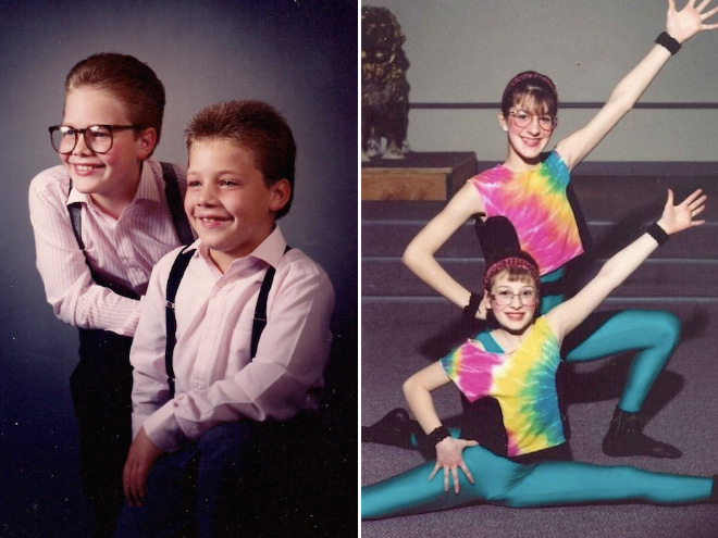 Awkward 1980s family photos.