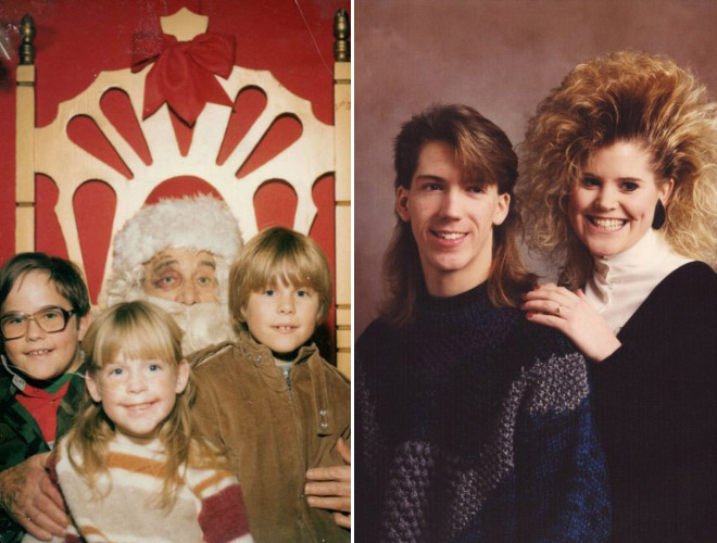 Awkward 1980s family photos.