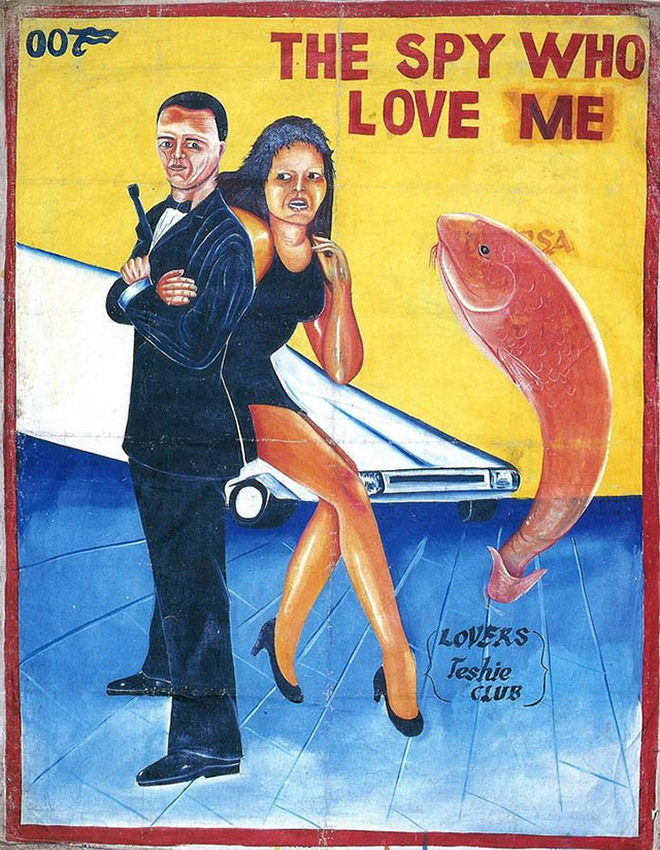 Hand drawn movie poster from Ghana.