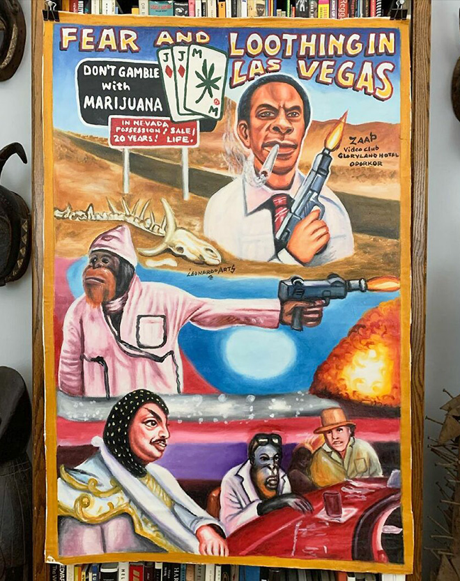 Hand drawn movie poster from Ghana.