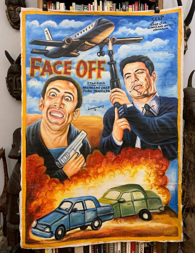 Hand drawn movie poster from Ghana.