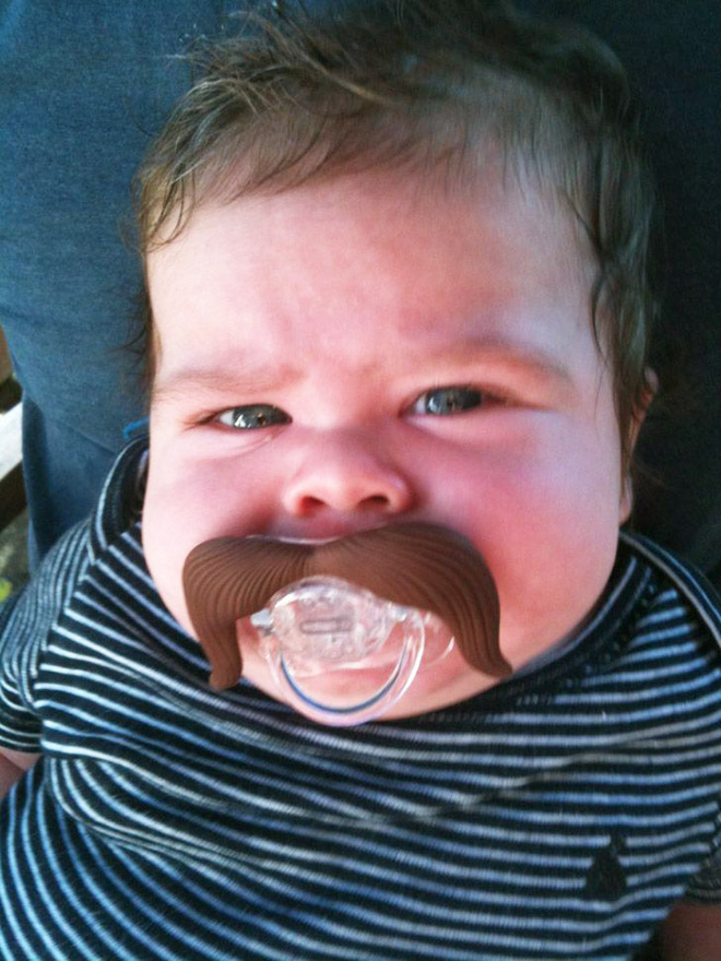 Mustache Pacifier Will Turn Your Baby Into a Middle-Aged Man