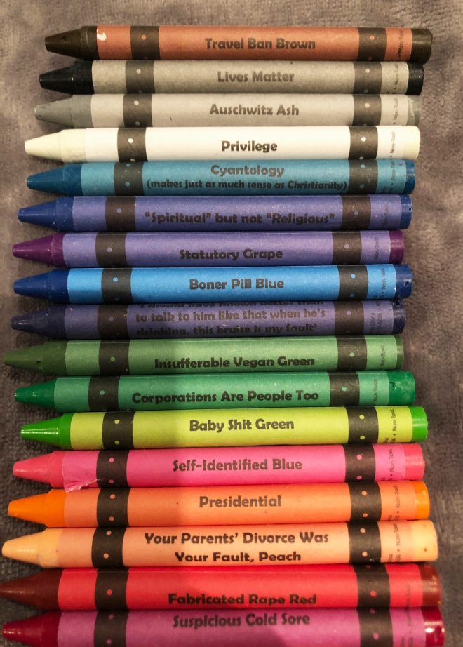 Offensive crayons.